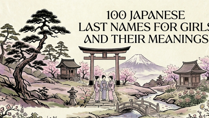 100 japanese last names for girls and their meanings