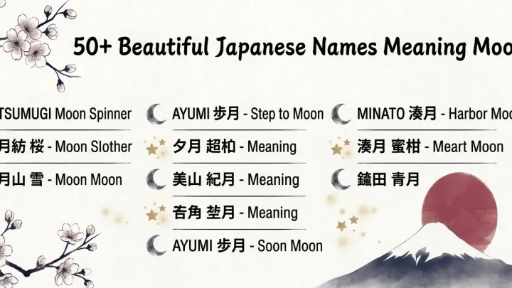 50+ Beautiful Japanese Names Meaning Moon (With Kanji)